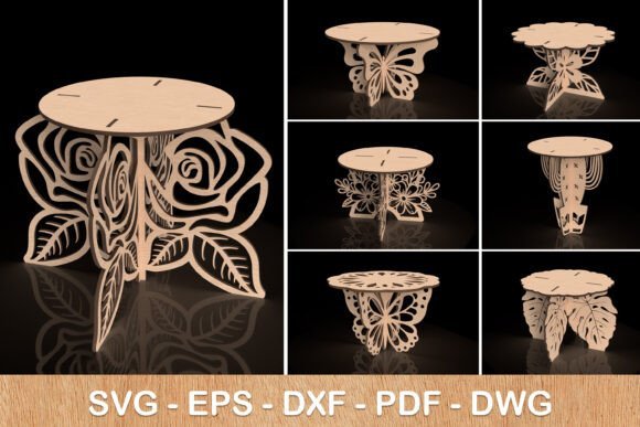 Conjunto De Soporte Para Macetas Con Motivos Florales Y Naturales Creativo Digital